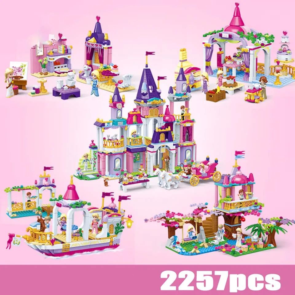 

Princess Lot Castle Alice Villa Bake Cottage Garden Studio Compatible legoinglys Building Blocks Bricks Girls Kits Toys Kids
