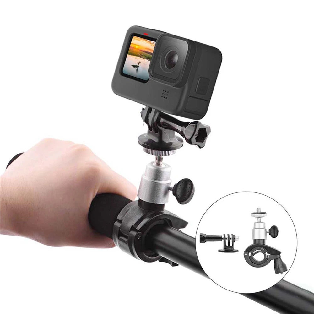 Soporte para manillar de motocicleta y bicicleta, abrazadera de liberación rápida para cámara Gopro Hero soporte fijo de accesorios|Carcasas para deportiva| - AliExpress