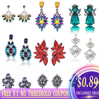 

New Vintage Crystal Earrings Long Earrings For Women 2020 Fashion Jewelry Cute Statement Korean Earrings For Best Friend