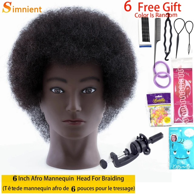 Afro Mannequin Heads With Real Hair Braiding Cornro Practice Dummy Head  Training For Braiding Hair Training Barber Hairdressing - AliExpress