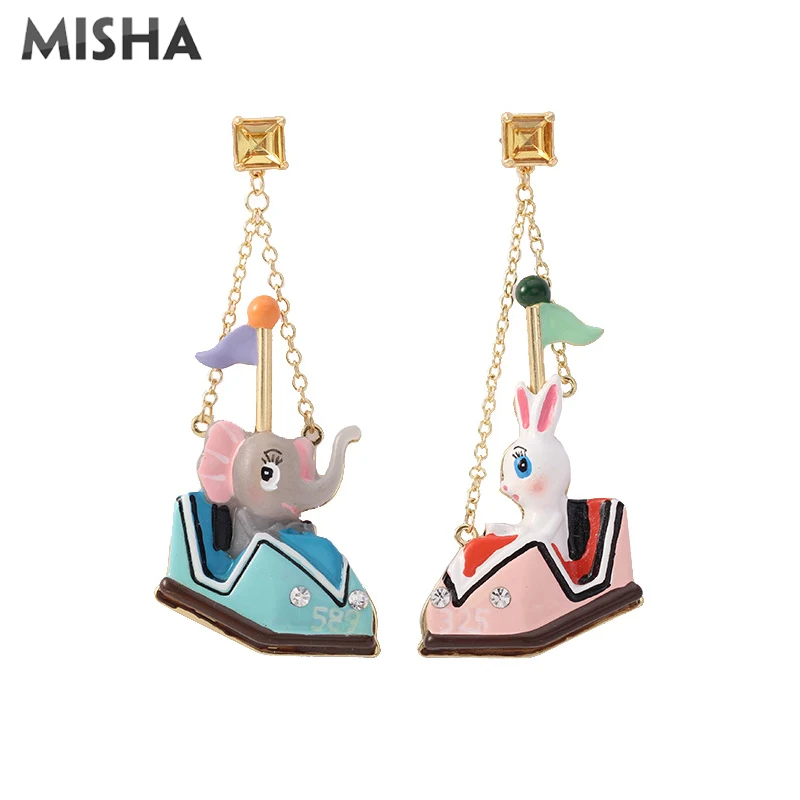 

MISHA Cute Earrings For Women Girls High Grade Enamel Glaze Earrings Jewelry For Birthday Party Wedding Gifts L809