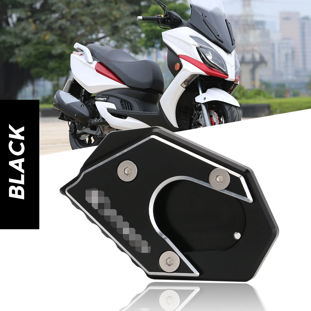 Для KYMCO Downtown 200i 300i 350i 300 350 мотоциклетная обувь расширение Pad CNC алюминиевая боковая стойка кронштейн расширение плиты Pad - Цвет: Black
