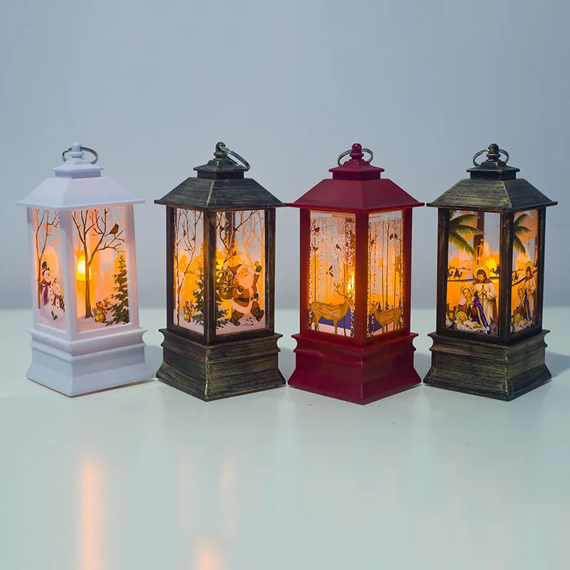 

Christmas Decorations for Home Lantern Led Candle Tea Light Candles Santa Deer Snowman Lamp Decoration New Year Ornament