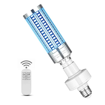 

60W UV Germicidal Lamp Ozone Remote Control UVC Ultraviolet Led Corn Bulb Disinfection Sterilizer E27 Ozone Lights For Home