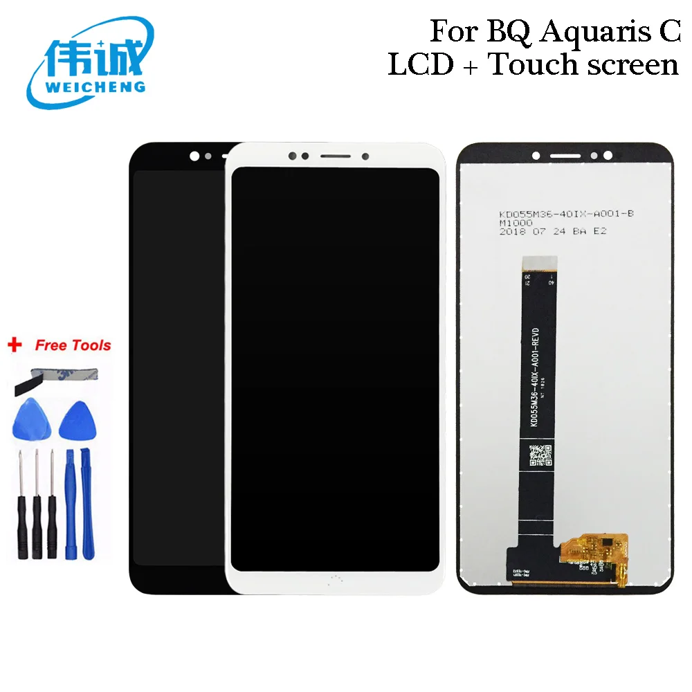 ЖК экран с рамкой для BQ Aquaris C сенсорный инструменты сборки цифрового устройства bq