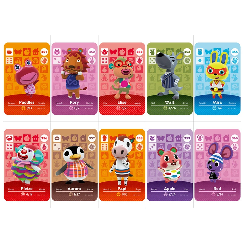 Series 4 (331 to 360) Animal Crossing Card Amiibo Card Work for NS 3D Games Amibo Switch New Horizons Villager Card