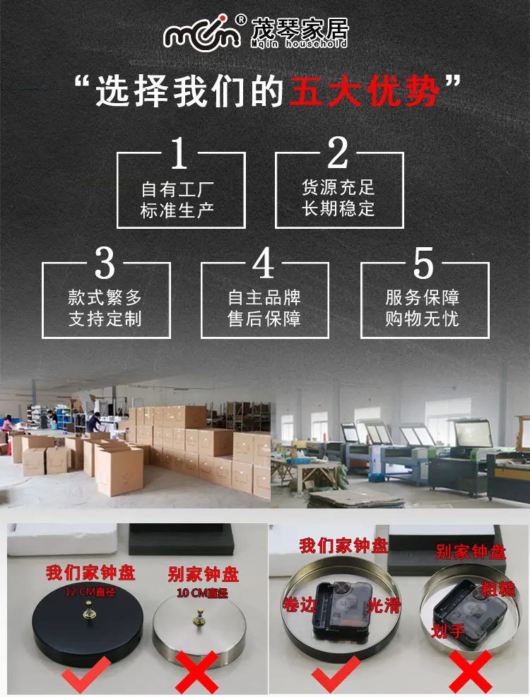 Manufacturers Wholesale 010 Pin Ultra Large Size Creative DIY Wall Clock Art Clock Modern Cool Wall quiet yin zhong