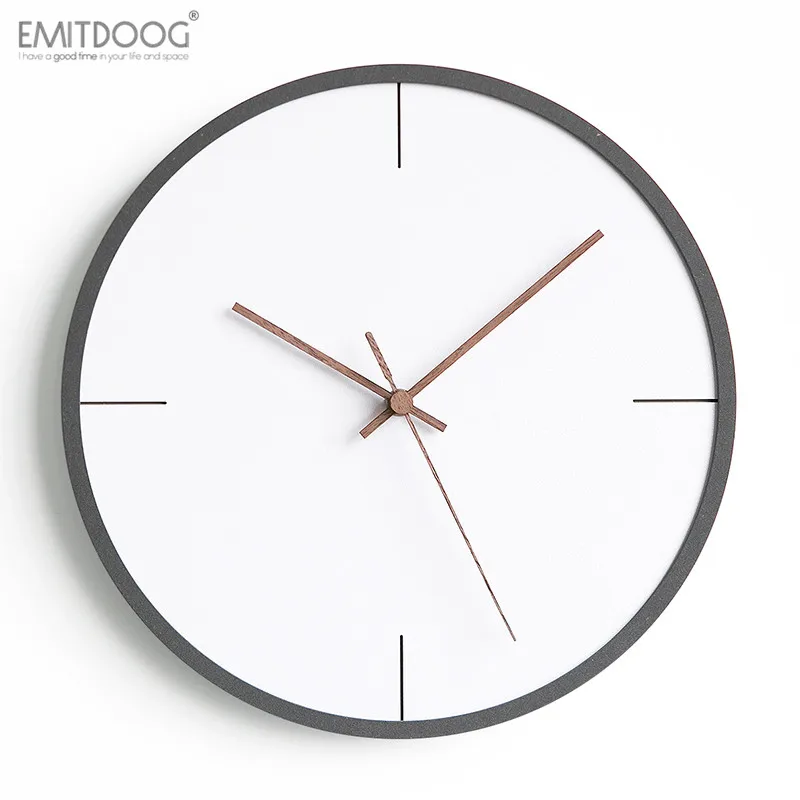 Белые деревянные настенные часы большой 3d гостиной креативный тренд Современные
