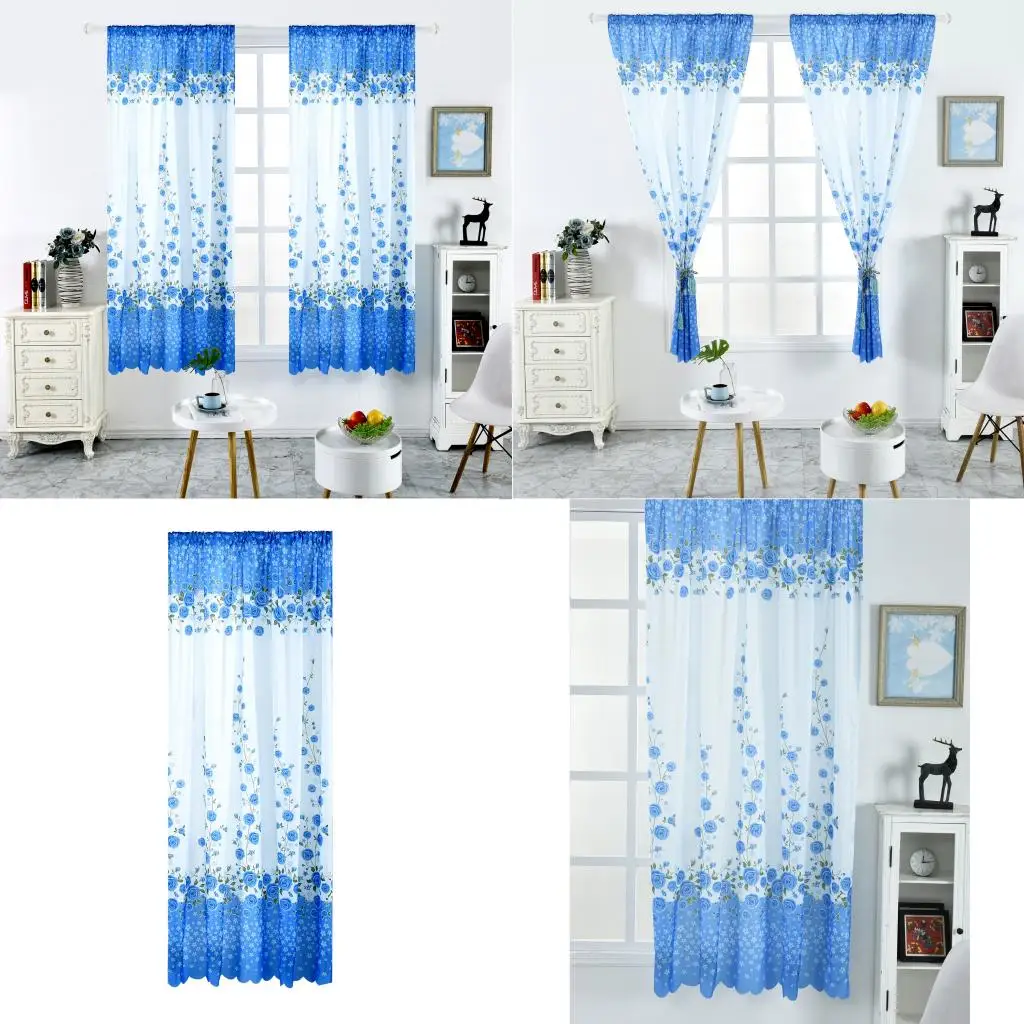 Southeast Asian Style Stripe Curtain Printed Finished Door Blackout Curtains