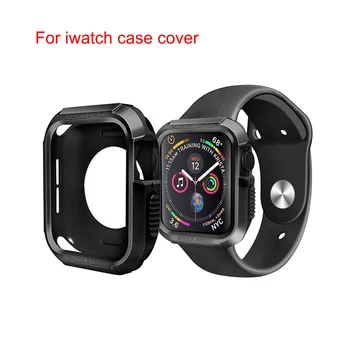 

Rubber TPU Case Cover for Apple Watch 4 3 2 1 40MM 44MM Rugged Armor Protective TPU Cover Protector For IWatch Shell Cover
