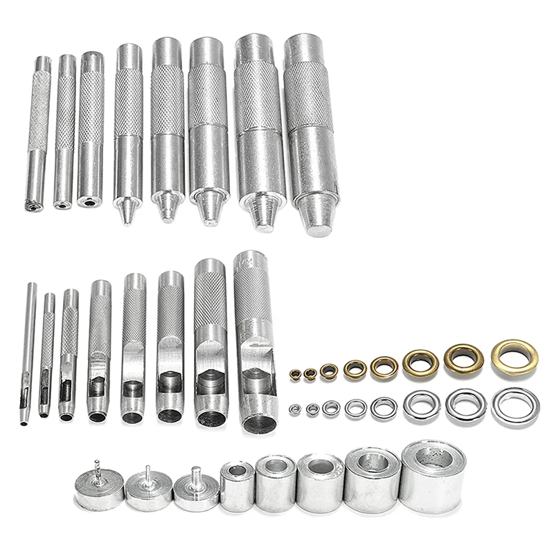 

1 Set 3.5mm Metal Leather Craft Tool Die Punch Hole Snap Rivet Fastener Button Setter Base Kit For DIY Leathercraft Punch Rivet