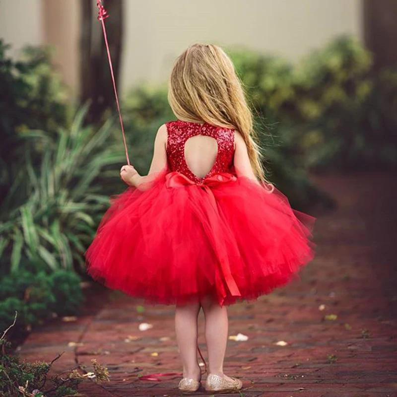 2020 Girls Dress Backless Design Birthday Party Dresses For Kids Princess Clothes New Year | Детская одежда и обувь
