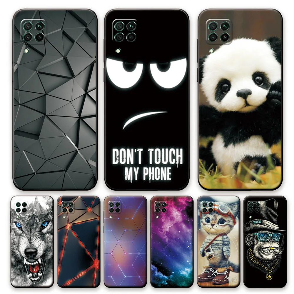 Funda de silicona suave para Huawei P40 Lite, carcasa trasera negra para Huawei P40 Lite P 40 Lite