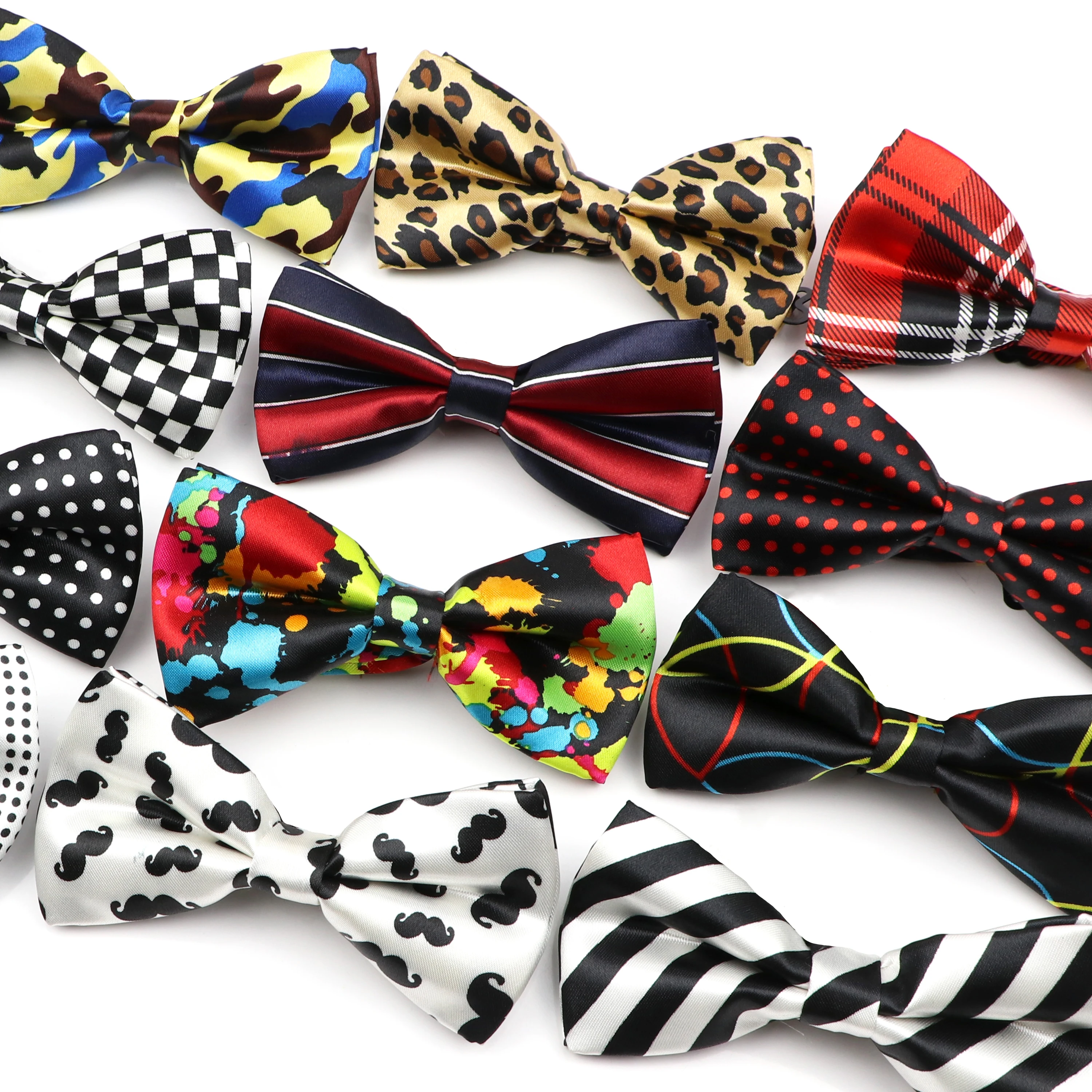 Polyester Bow Ties Tie Mens Pattern Pattern Bow Tie Novelty