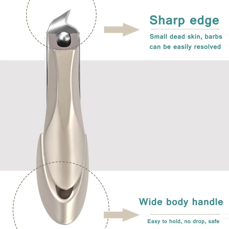 Stainless Steel Nail Clippers Nail Trimmer Pedicure ScissorAnti Splash Fingernail Cutter Manicure Tools Bionics Design