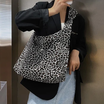 

2020 Leopard Print Canvas Bag Large Messenger Bag Female Brand Messenger Bag Female Bag Female Handbag Retro Trend Bag