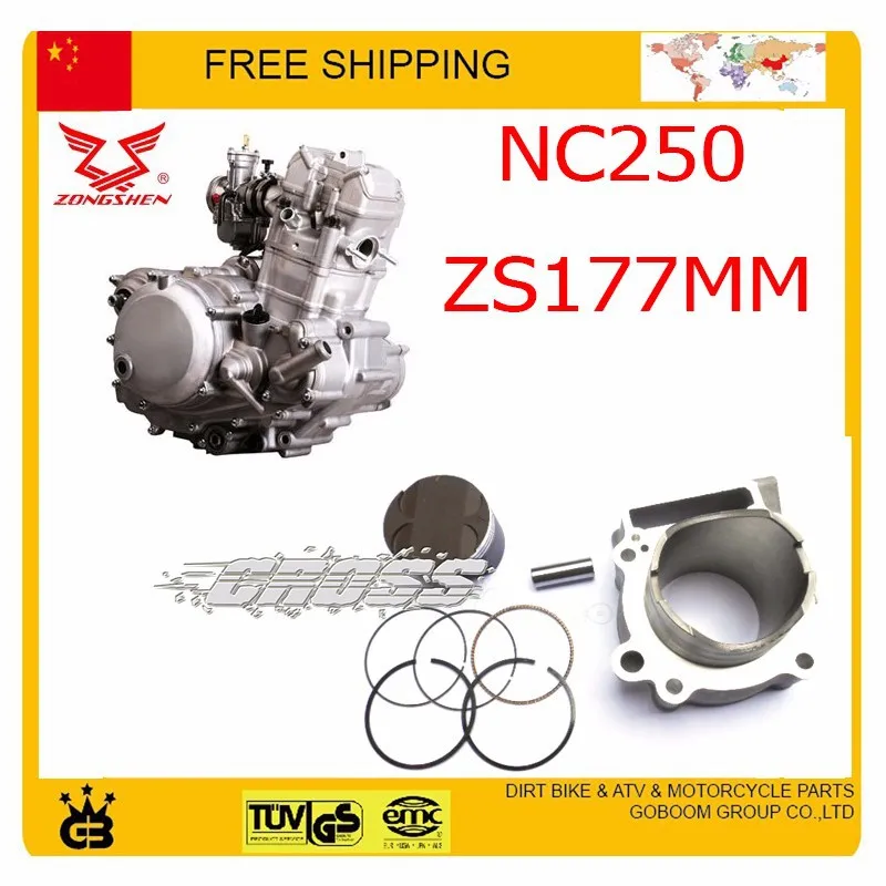 Zongshen 250cc Engine Rx3 Zs177mm Cylinder Piston Camshaft