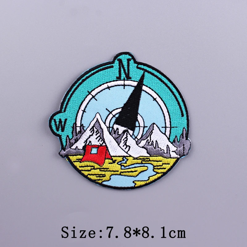 Wilderness Patch Crystal Embroidered Patches For Clothing Letter Patch Iron On Patches On Clothes Stripe Badges Stickers Decor