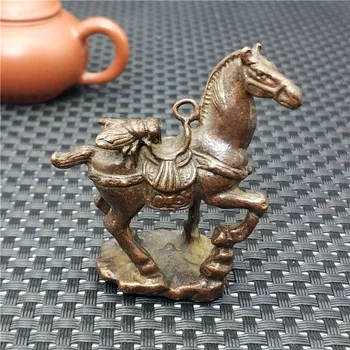 

Pure Brass Carving Horse Chinese Zodiac Animal Bronze Cicada Statue Home Decoration Auspicious Statue Success Wealth Gift