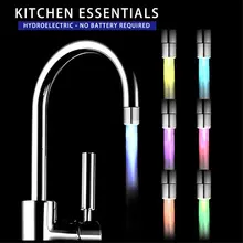3/7Colors Light-up Faucet LED Temperature Sensitive Kitchen Bathroom Glow Water Saving Faucet Aerator Tap Nozzle Shower