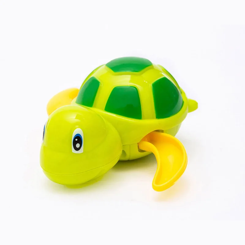 Черепаха Дети Детские игрушки воды мультфильм черепаха младенческой плавание ванна забавная игра с цепочкой классическая игрушка - Цвет: Green
