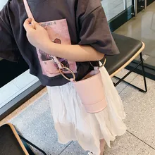 Детская модная сумка-мешок; Милые однотонные сумки на плечо ярких цветов для маленьких девочек; сумка-мессенджер из искусственной кожи; детские мини-сумки через плечо