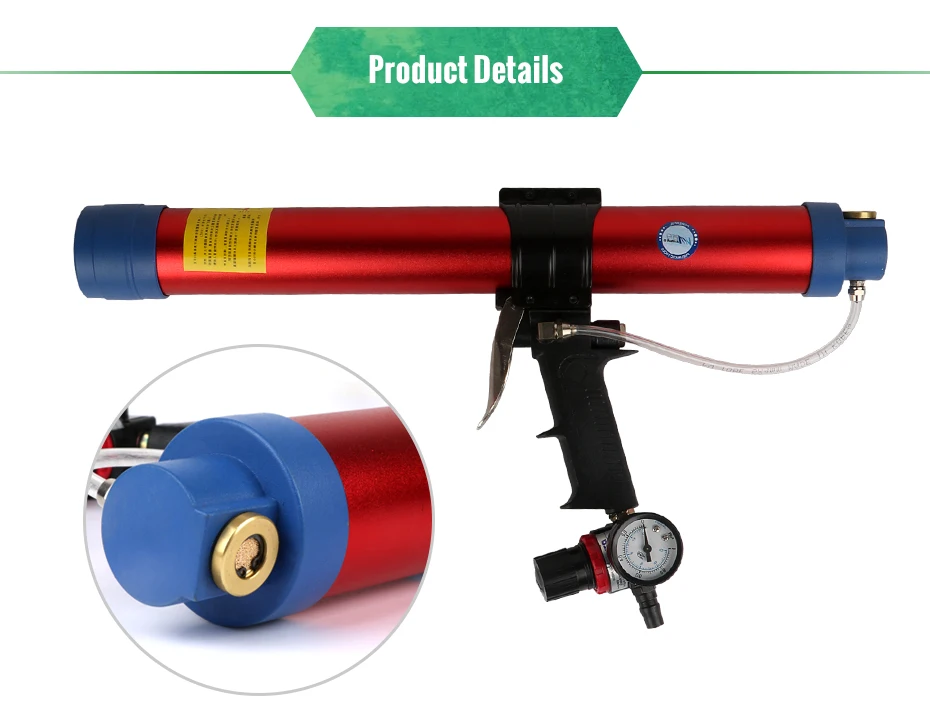 600 мл мягкий резиновый регулируемый скоростной пневматический стеклянный клеевой пистолет структурный резиновый силиконовый пистолет