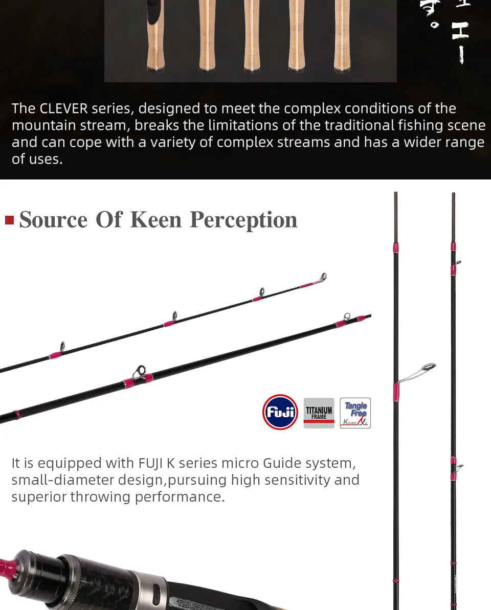 TSURINOYA Бейт утонченность ловли форели красный CLEVER 1,19/1,57/1,6/1,85 м UL L спиннинг литья 2 Раздел Фудзи направляющие кольца аксессуары
