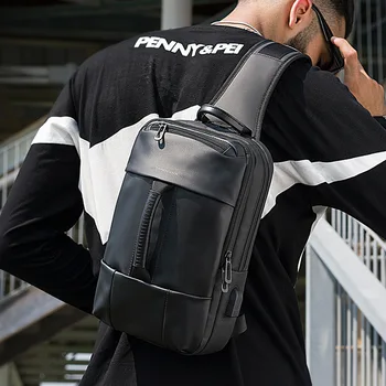 

Man Chest Pack Fashion Casual Waterproof Men Korea Style Crossbody Bag for Student Boys Girls Running Sports Bag for iPad