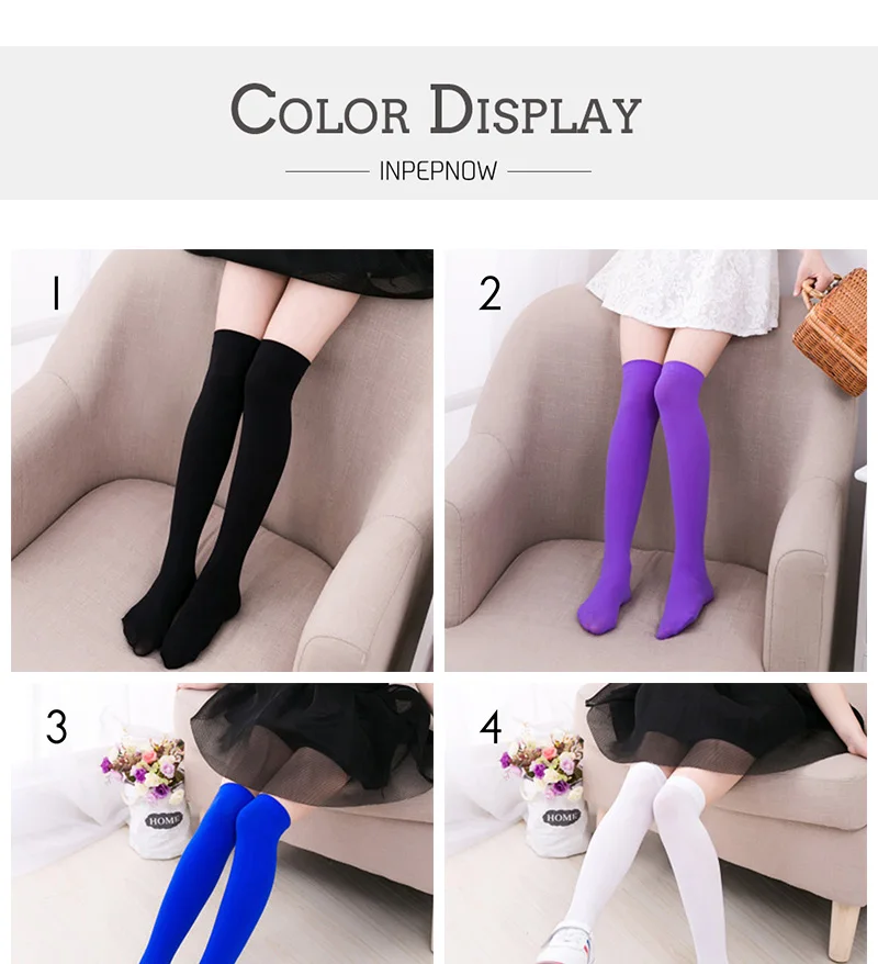 儿童袜子_六一儿童袜子-女童长筒袜-过膝宝宝-白色韩版---阿里巴巴_01