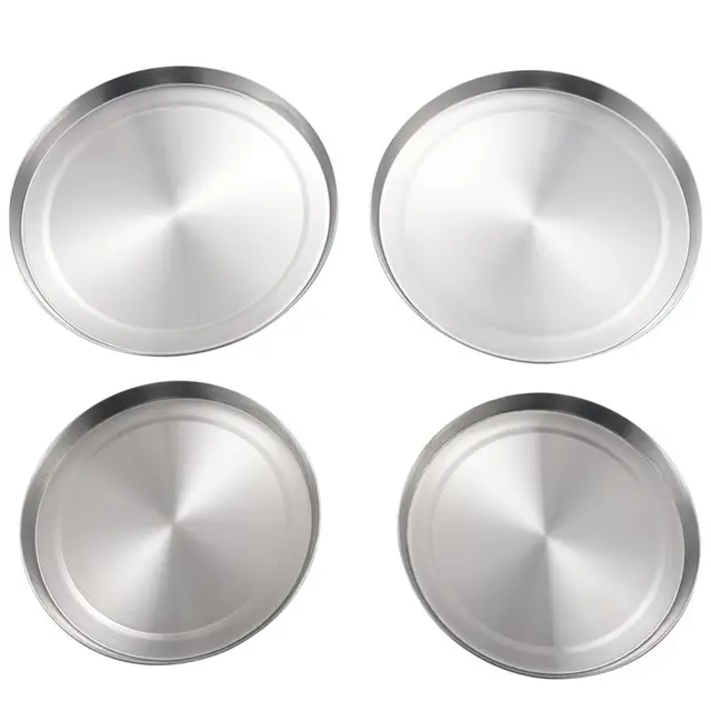 4Pcs/Set Stainless Steel Kitchen Stove Top Covers Burner Round Cooker Protection Kitchen Cookware Cover Lid Cooking Tool 1