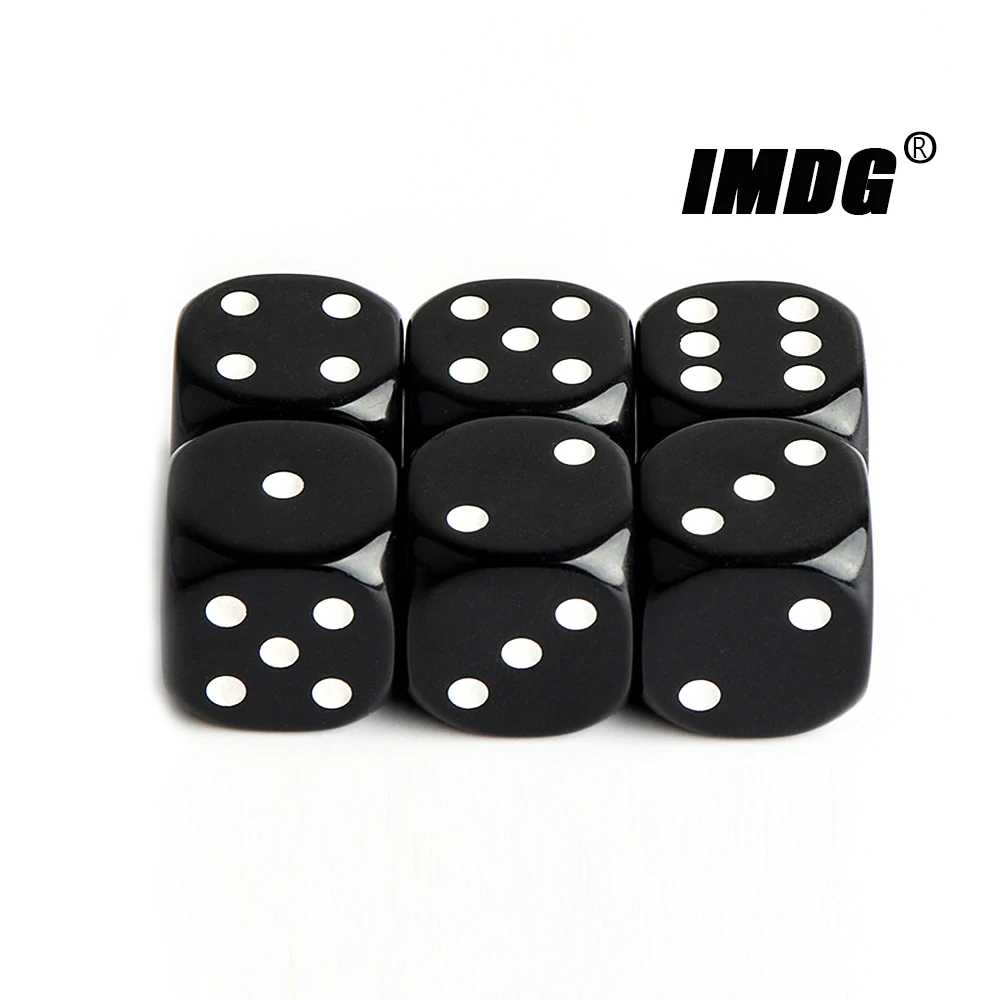Acrylic Dice Game Dice Dice Set 6pcs/pack 25mm Round Corner