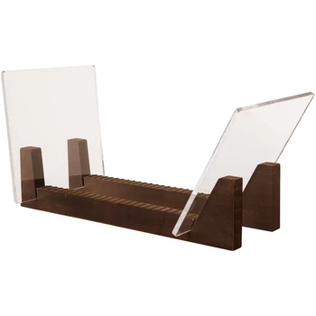 

Vinyl Record Storage Holder - Acrylic Ends - Display Your Singles and LPs in This Modern Portable Rack Unit