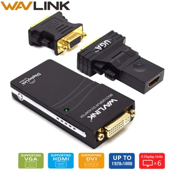 

Wavlink USB2.0 to VGA DVI HDMI Video Laptop External Graphic Adapter for Multiple Monitors Display to 1920*1080 with Mirror Mode