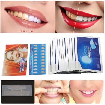 

14pcs/box Teeth Whitening Strips Teeth Whitening Cleaning Double Elastic Gel Strips Whitening Tools