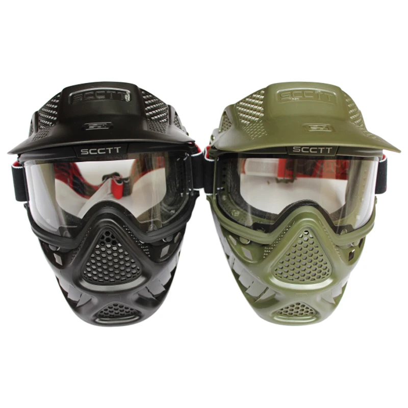 

2019New High Strength Military Tactical Paintball Mask Airsoft Mask with Lens Goggle Wargame CS masks Cosplay Hunting Breathable