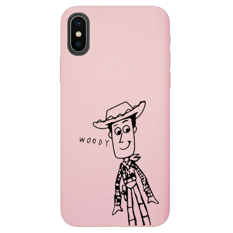 История игрушек Базз Вуди чехол для iPhone X XR Xs Max 8 7 6 Plus 6S 5s SE Мягкий силиконовый чехол Конфеты Fundas Coque Alien Jessie - Цвет: Woody Pink