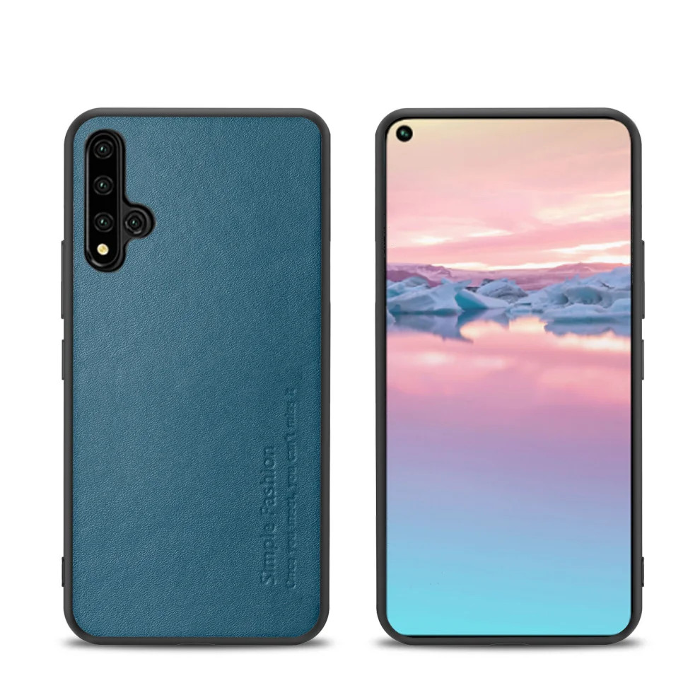 Простой Модный чехол для Honor 20 Pro, чехол s, тонкий чехол из натуральной кожи и силикона, противоударный чехол-накладка для huawei Honor 20/Pro