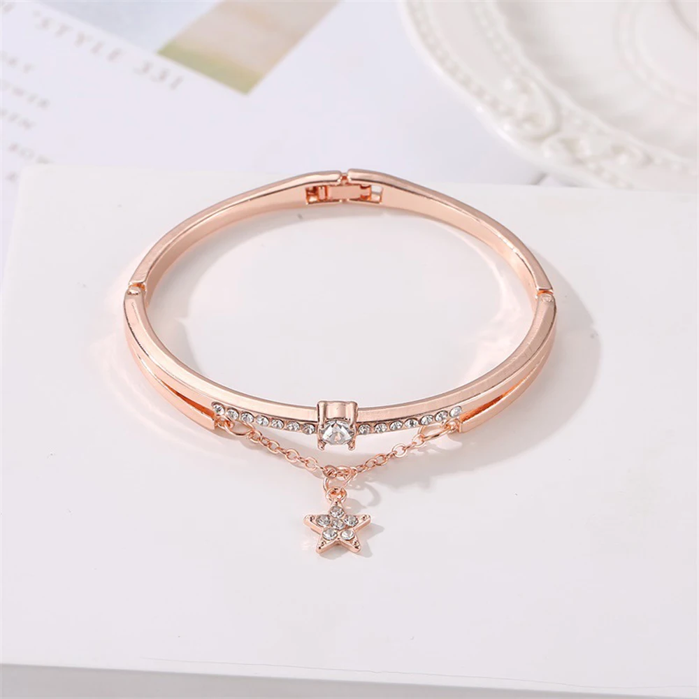SUMENG 2024 Neue Luxus Schmuck Edelstahl Armbänder & Armreifen Weibliche Herz Für Immer Liebe Charm Armband Für Frauen Geschenke – Detail 7