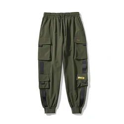 Salopette Streetwear coréenne pour hommes et femmes, pantalon de sport, taille extensible, décontracté, Hip Hop, Style Harajuku, printemps et automne 