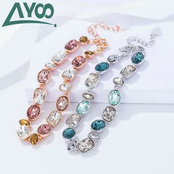 

AYOO high quality SWA 2019 sleek minimalist adjustable ladies pearl crystal bracelet for the best gift for girlfriend