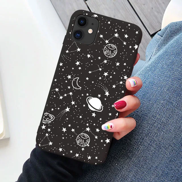 Simple Space Planet Stars Moon Spaceship Phone Case For iPhone 11 12 Pro Max XR X XS Max 6s 7 8 Plus SE2020 mini Soft Matte Case Simple Space Planet Stars Moon Spaceship Phone Case For iPhone 11 12 Pro Max XR X XS Max 6s 7 8 Plus SE2020 mini Soft Matte Case