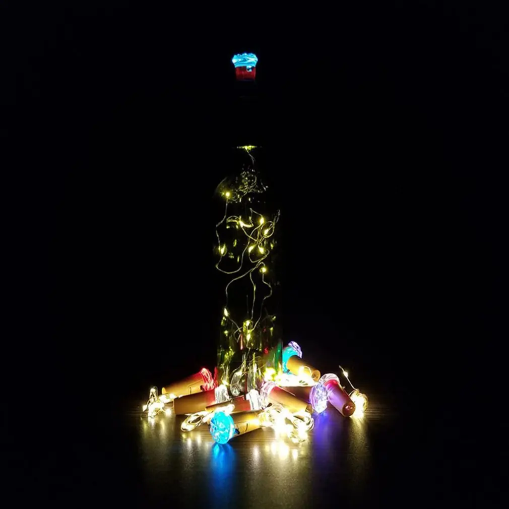 Led Cork Copper Wire String Wine Bottle Corrugated Copper Wire Waterproof Lamp String Button Light Button Cork Light String