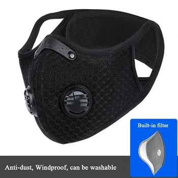 

Activated Carbon Mask Dust-proof Anti-fog Cycling Face Mask PM 2.5 Anti-Pollution Outdoor Sport Training Running Masks