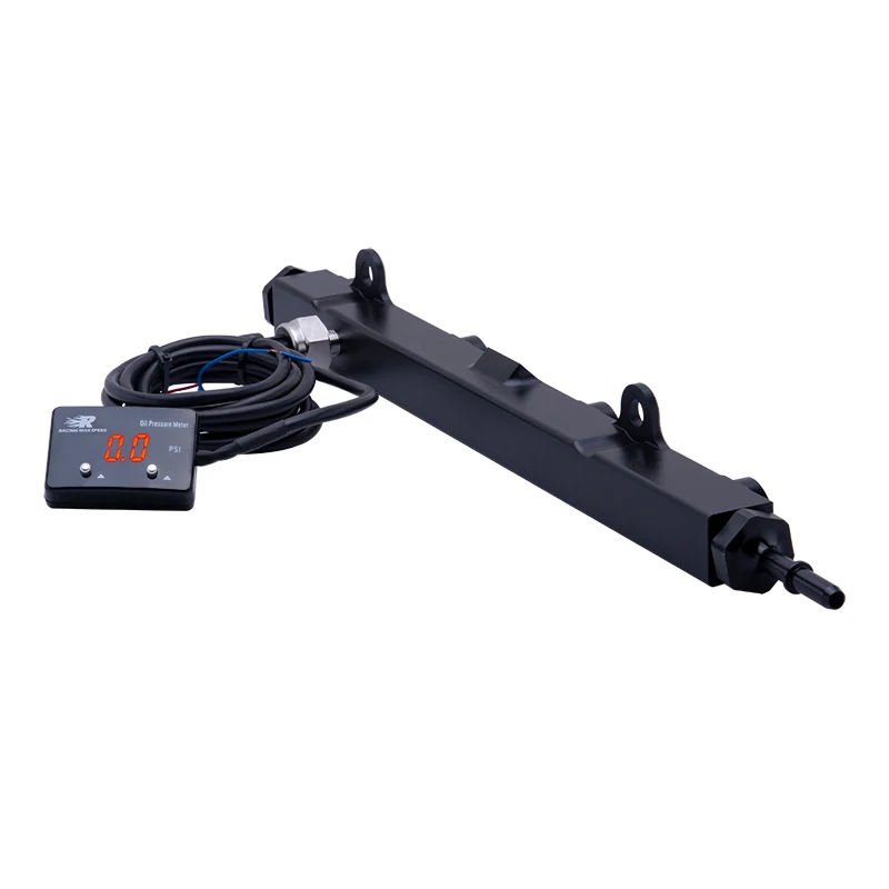 

K SERIES BLACK FUEL RAIL SUIT FOR H0NDA K20 K24 RSX CIV1C SI INTEGRA EP3 with electronic oil pressure gauge 1/8NPT