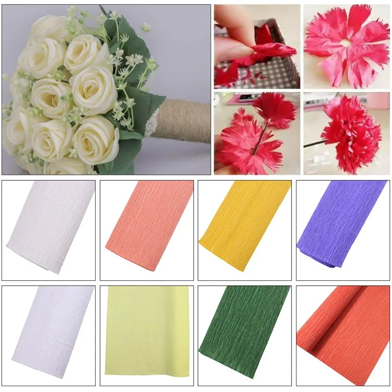 250*50 см декоративная оригами Crinkled крепированная бумага рукоделие сделай сам
