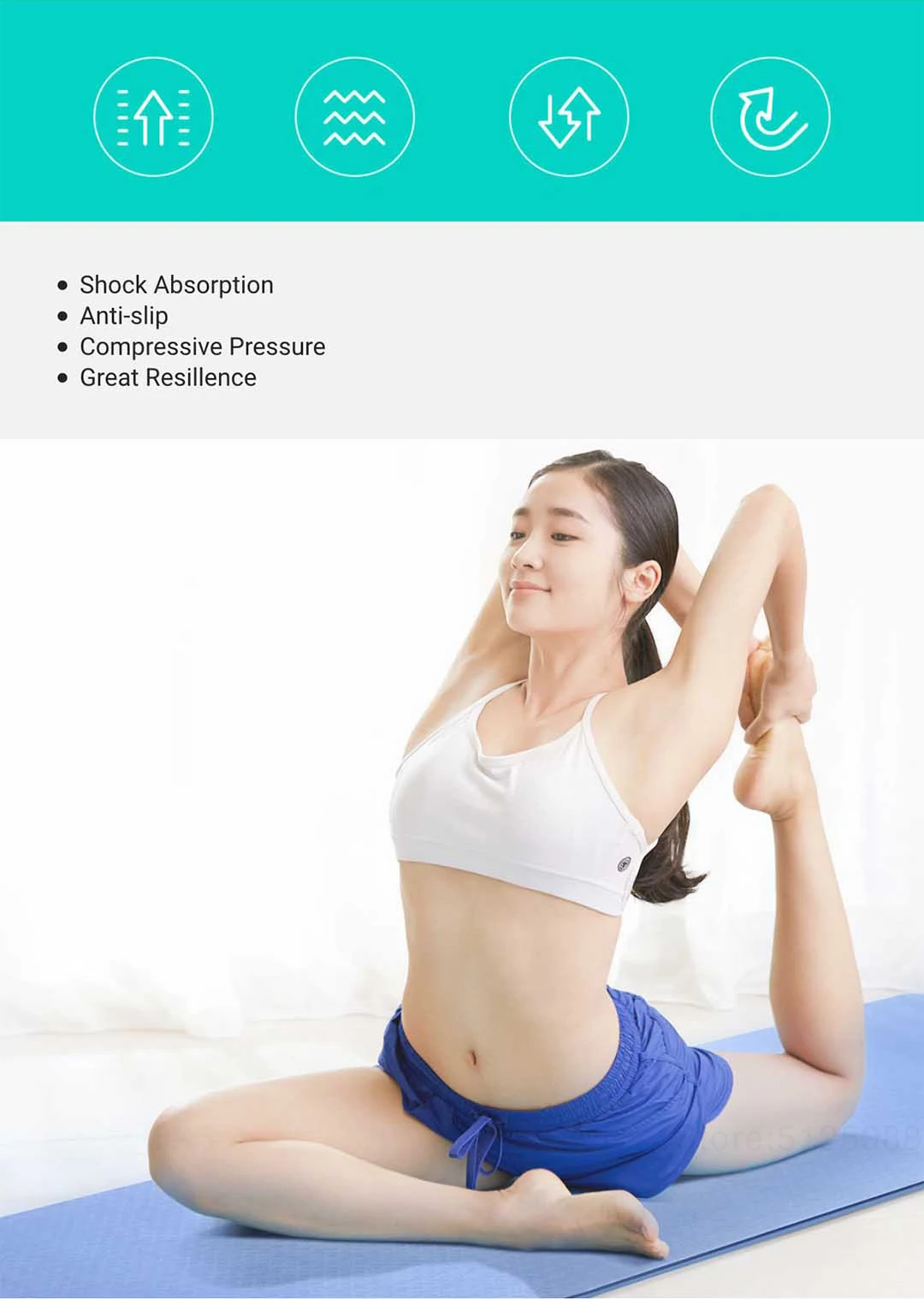 XIAOMI MIJIA TPE коврик для йоги 6 мм напольный Тренировочный Коврик для тренировок экологическая гимнастика фитнес резиновые коврики для начинающих высокое качество