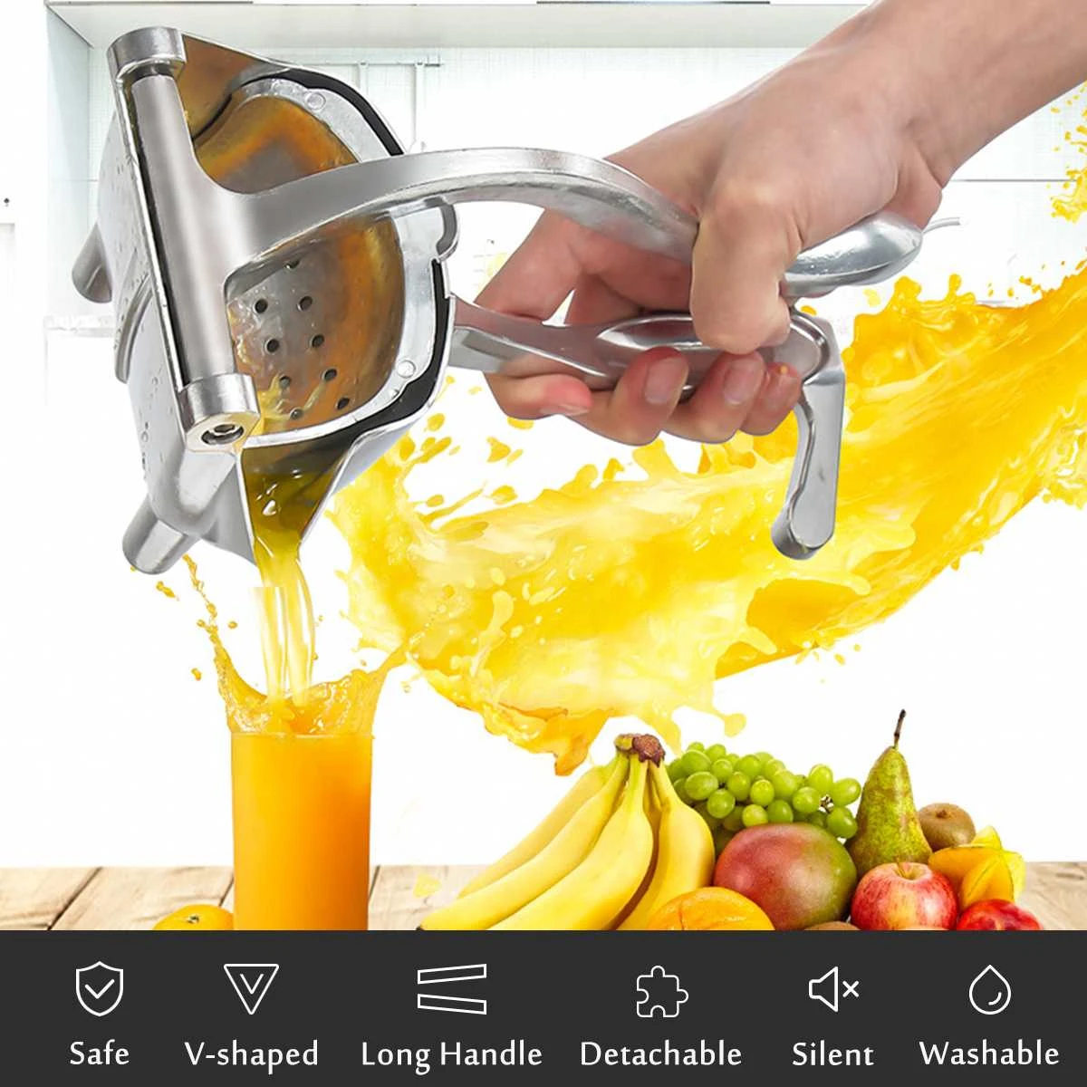 Aluminum Alloy Juicer Manual Fruit Squeezer Pomegranate Juice Squeezer