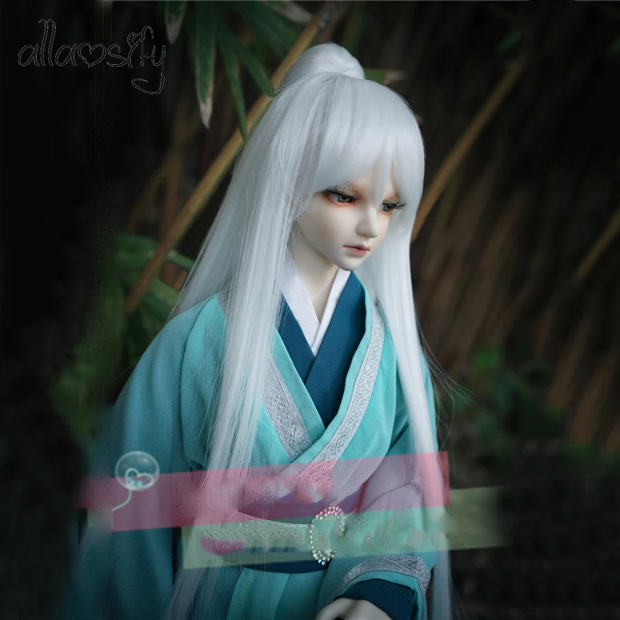 Парик Allaosify Bjd/SD как кукла для мальчика белые длинные прямые волосы 1/3 1/4 1/6 парики