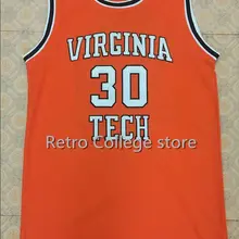 30 Dell Карри Вирджиния Tech Университет Hokies баскетбольная майка Мужская сшитая на заказ с номером